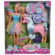 Papusa Simba Steffi Love Welcome Unicorn 29 cm cu 2 figurine si cadita