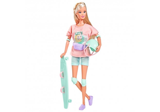 Papusa Simba Steffi Love Longboard Girl 29 cm cu accesorii
