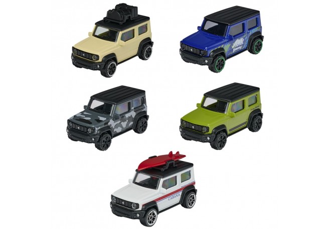 Set Majorette Suzuki Jimny cu 5 masinute din metal