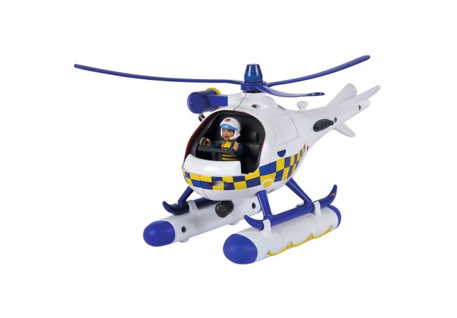 Elicopter Simba Fireman Sam Police Wallaby cu figurina