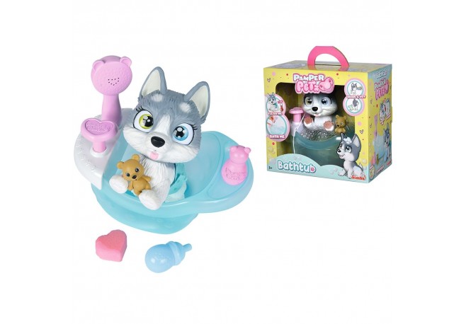 Jucarie Simba Caine Pamper Petz Bathtub cu accesorii