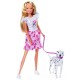 Papusa Simba Steffi Love Cute Walk papusa 29 cm papusa 12 cm 2 figurine si accesorii
