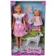 Papusa Simba Steffi Love Cute Walk papusa 29 cm papusa 12 cm 2 figurine si accesorii