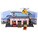Pista de masini Dickie Toys Fireman Sam Rescue Team Sam Fire cu 3 masinute 1 elicopter si o figurina