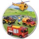 Pista de masini Dickie Toys Fireman Sam Rescue Team Sam Fire cu 3 masinute 1 elicopter si o figurina