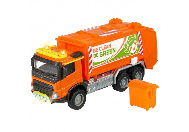 Masina de gunoi Majorette Volvo Garbge Collector cu tomberon