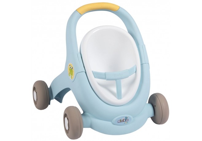 Carucior pentru papusi Smoby Minikiss Croc 3 in 1 albastru