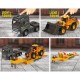 Camion Majorette Volvo cu remorca si buldozer