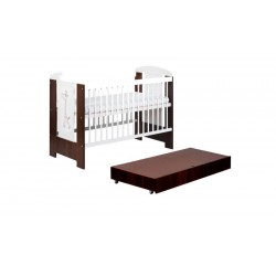 Patut KLUPS Little Giraffe Wenge + Saltea 12 MyDreams