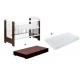 Patut cu sertar KLUPS Little Giraffe Wenge + Saltea 8 Confort II