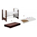 Patut Cu Sertar Klups Little Giraffe Wenge + Saltea 8 MyKids MyDreams II