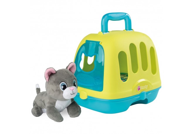 Set Smoby Veterinary Case trusa veterinar cu pisica cusca de transport si accesorii