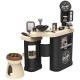 Salon coafura pentru copii Smoby Barber Shop Barber and Cut negru