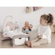 Centru de ingrijire pentru papusi Smoby Baby Nurse Cocoon Nursery maro cu papusa si accesorii