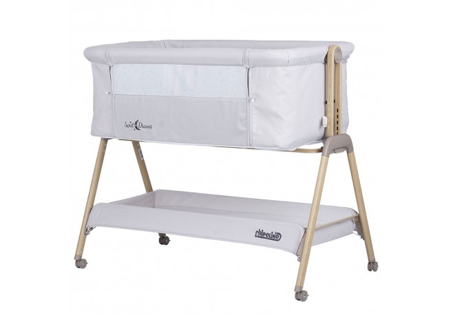 Patut Co-Sleeper Chipolino Sweet Dreams grey stars wood