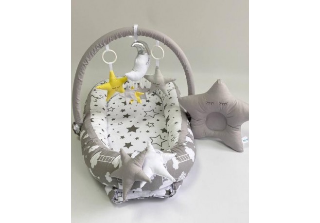 Babynest Standard MyKids 0196 Stars Gray