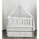 Patut cu leganare si lat. culisabila MyKids Lotus Alb 130x70