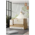 Patut transformabil MyKids Esla Natur Alb 180x80