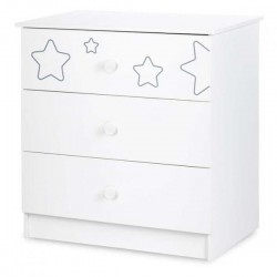 Comoda copii de Infasat KLUPS Tino Stars Alb