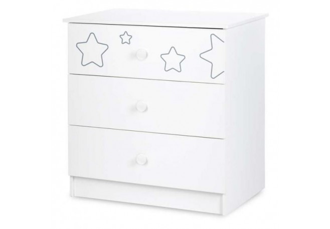 Comoda copii de Infasat KLUPS Tino Stars Alb