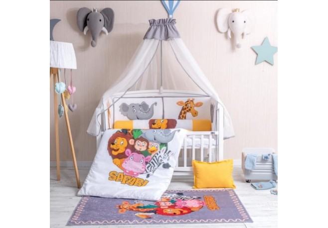 Lenjerie MyKids 10 Piese VP 348 SAFARI 120x60 cm