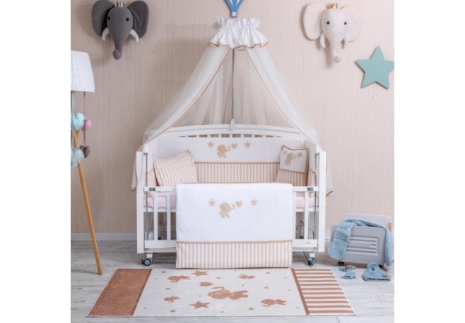 Lenjerie MyKids 10 Piese VP 324 AQUA Bej 120x60 cm