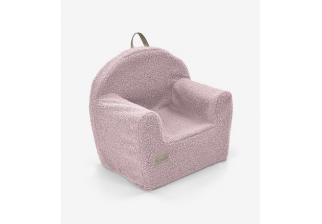 Fotoliu copii Klups Boucle Pink Pudra