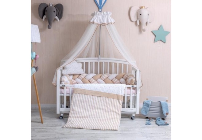 Lenjerie MyKids 7 Piese VP 352 STAR Bej 120x60 cm