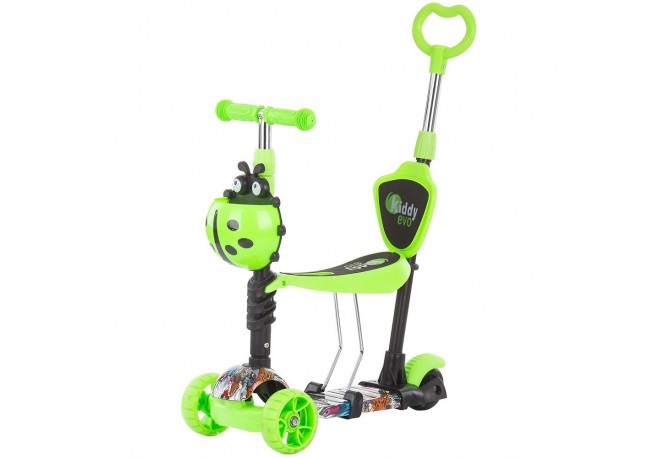Trotineta Chipolino Kiddy Evo 3 in 1 cu maner green graffiti