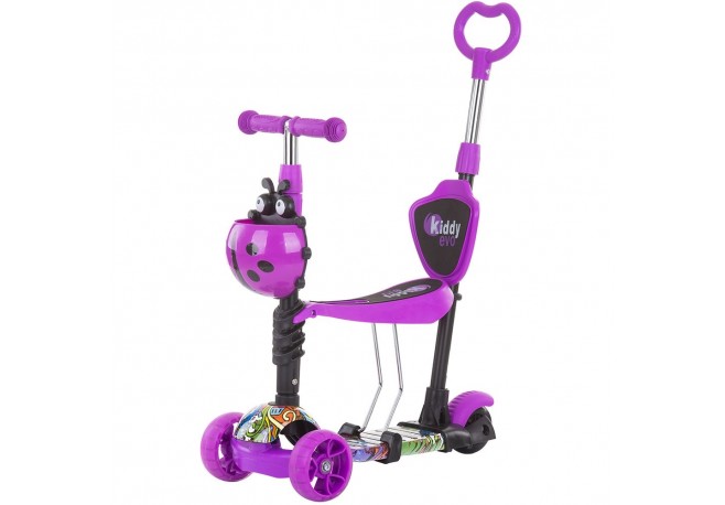 Trotineta Chipolino Kiddy Evo 3 in 1 cu maner purple graffiti