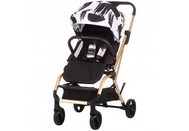 Carucior Chipolino Twister black white cu sezut rotativ