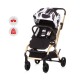 Carucior Chipolino Twister black white cu sezut rotativ