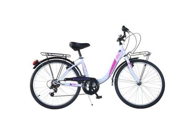 Bicicleta Dino Bikes 24 City Summertime alb