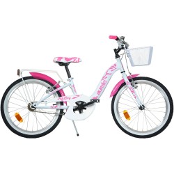 Bicicleta copii Dino Bikes 20 City Smarty alb
