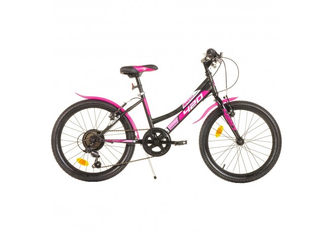 Bicicleta copii Dino Bikes 20 MTB fete Sport negru cu 6 viteze