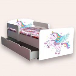 Pat pentru copii Unicorn,sertar