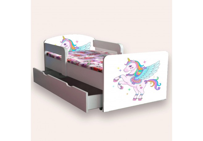 Pat pentru copii Unicorn,sertar