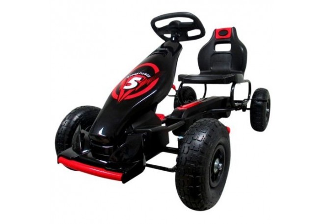 Kart cu pedale Gokart 4-10 ani roti gonflabile G8 R-Sport - Rosu