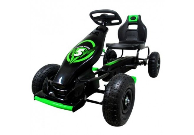 Kart cu pedale Gokart 4-10 ani roti gonflabile G8 R-Sport - Verde