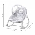 Balansoar multifunctional cu sunete si jucarii Kidwell Pino - Gri - Resigilat (Ambalaj deteriorat) - Resigilat