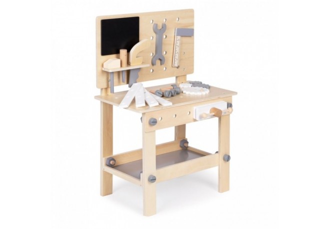Banc de lucru din lemn cu accesorii pentru copii Ecotoys W03D076E