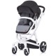 Carucior Chipolino Electra 3 in 1 negru cu cadru alb
