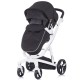 Carucior Chipolino Electra 3 in 1 negru cu cadru alb