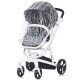 Carucior Chipolino Electra 3 in 1 negru cu cadru alb