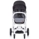 Carucior Chipolino Electra 3 in 1 negru cu cadru alb