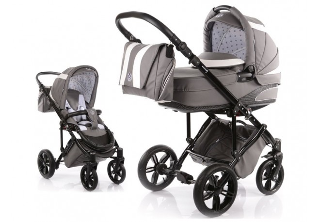Carucior copii 2 in 1 cu landou Knorr-Baby Volkswagen Carbon Optik Grey