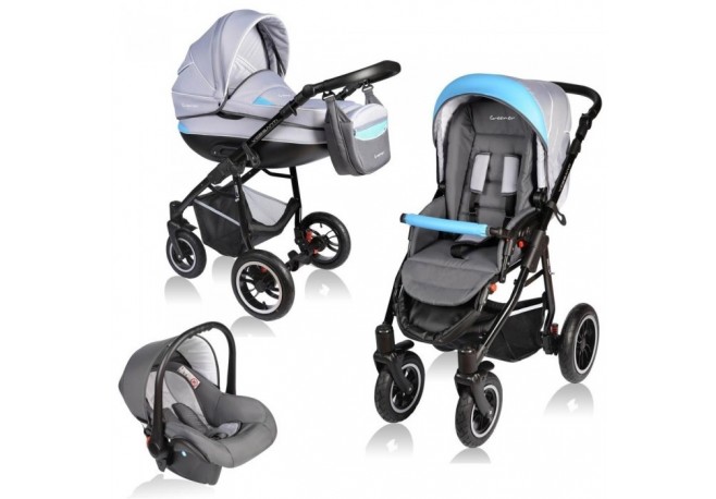 Carucior VESSANTI Crooner 3 in 1 - Blue/Gray