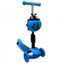 Trotineta 5 in 1 roti cu LED platforma antiderapanta JR R-Sport - Albastru