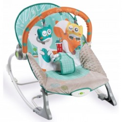 Balansoar cu vibratii vulpita si ursul Ricokids 7309 - Turcoaz