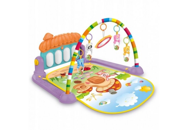Salteluta de joaca XXL pian cu 9 melodii si 5 jucarii Ricokids 7315 Multicolora